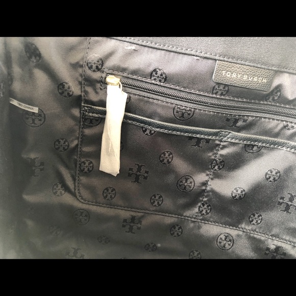 Tory Burch Elle Canvas Leather Tote Large Laptop - Picture 7 of 8